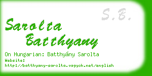 sarolta batthyany business card